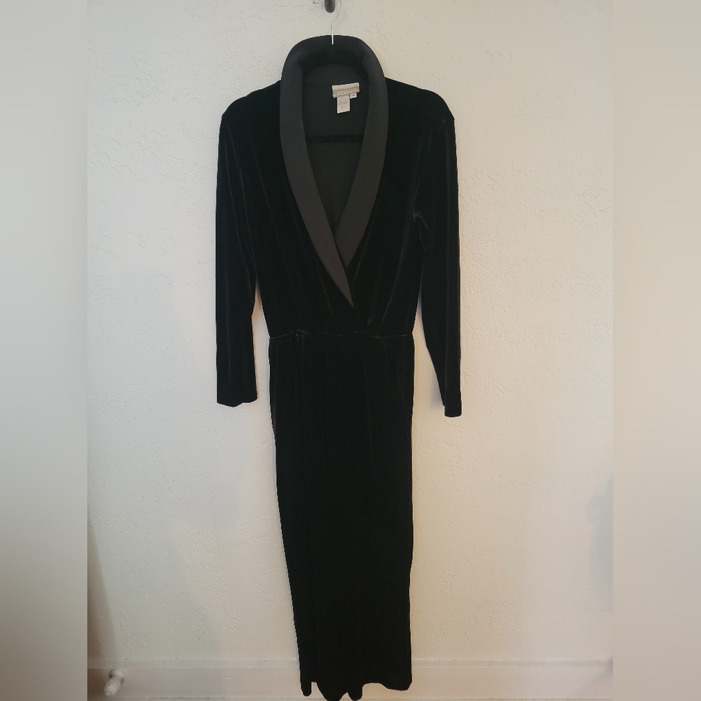 Coldwater Creek Velvet Jumpsuit Size M